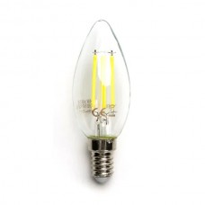 LED žiarovka (číra) C35 E14 4W