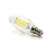 LED žiarovka (číra) C35 E14 4W