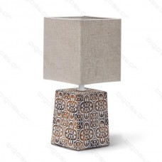 Keramická lampa hnedá s E14 päticou