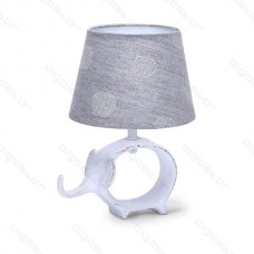 Keramická lampa  sivý slon s E14 päticou