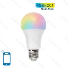 SMART LED žiarovka E27 9W A60 RGB+CCT