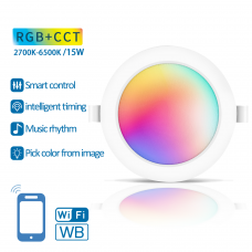 LED podhľadové svietidlo 15W, RGB, SMART