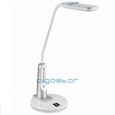 Led stolná lampa 6W ovládanie jasu cez dotykový panel, strieborno - biela