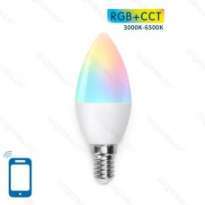 LED BULB C37 E14 7W WIFI RGB+CCT