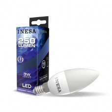 LED žiarovka E14 Sviečka 3W 160° 3000K 