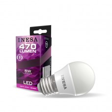 LED žiarovka E27 guľa 5W 160° 3000K